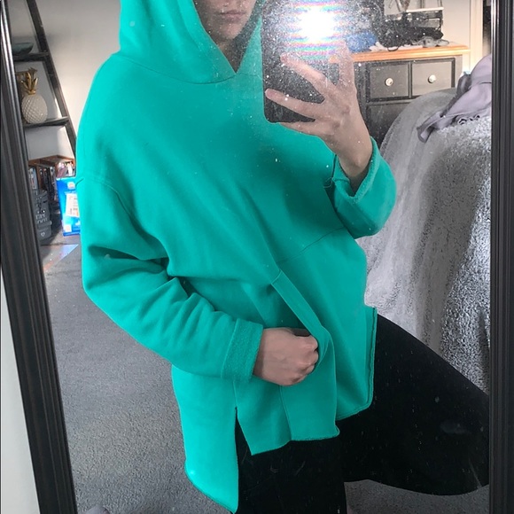 Medium Teal High Low Super Soft Hoodie - Picture 2 of 8